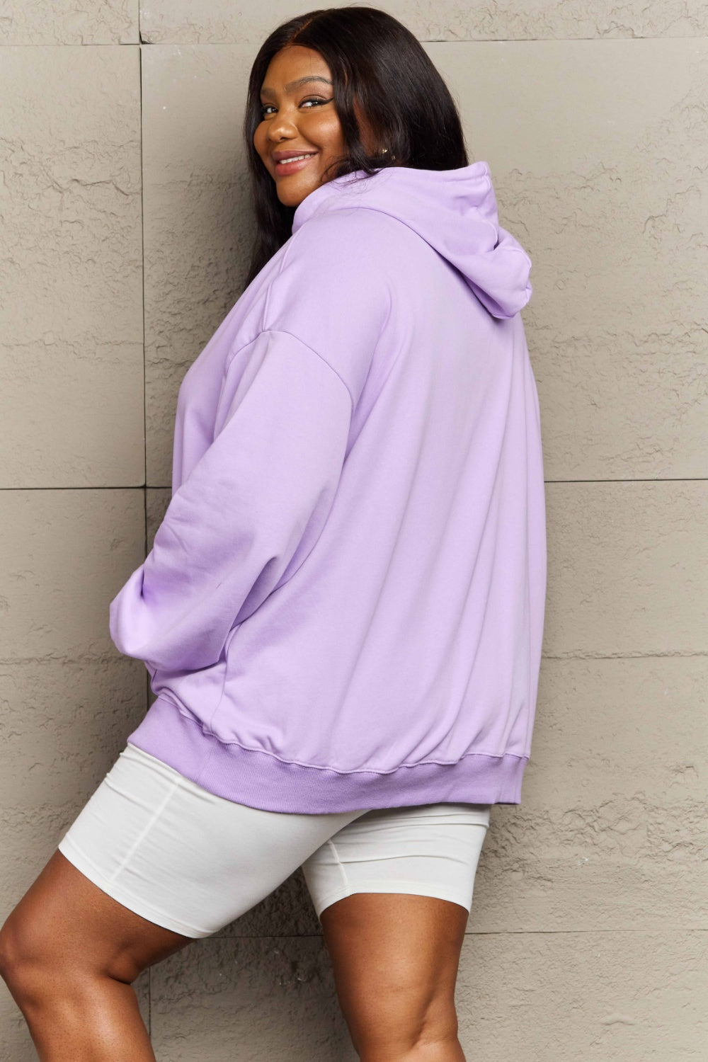 Full Size Drawstring Long Sleeve Hoodie