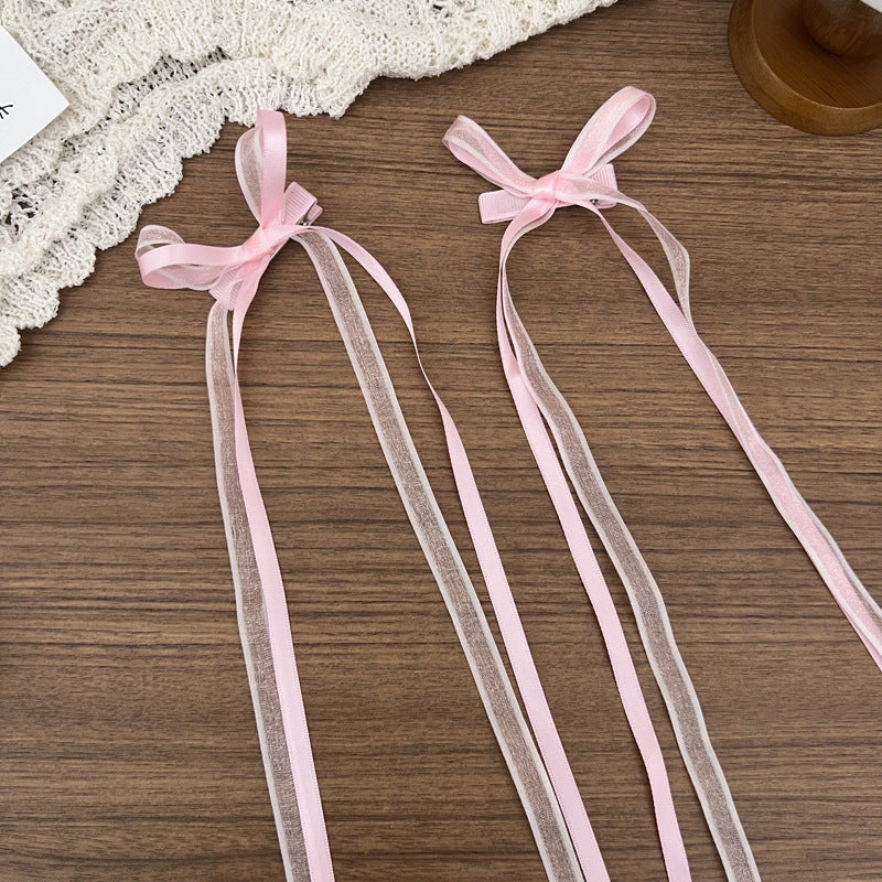 Ballet Style Bow Ribbon Sweet Girly Hairband Hair Clip